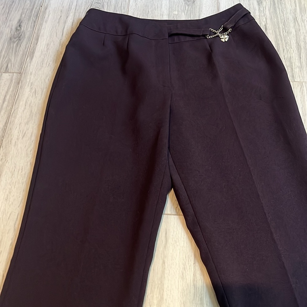Plum color European trousers office party pants size 6-8